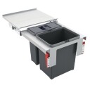 Franke Sorter Garbo 45-2 kildesorteringssystem, 12l + 18l, grå