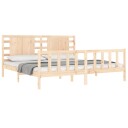 vidaXL Sengeramme med hodegavl 200x200 cm heltre