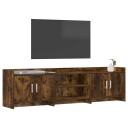  TV skap 168 x 33 x 47 cm Røkt Eik Konstruert tre