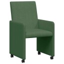  Spisebordsstoler med hjul 2 pcs Grågrønn 57 x 66 x 94 cm