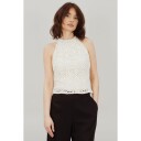 Bloom Top Cream XL Crochet halter-neck
