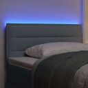  LED Hodegjerde Linje Design Lys Grå 80 cm Stoff