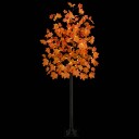 vidaXL LED-lønnetre Brun 210 cm Plast 144 LED-lys