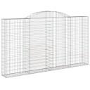 vidaXL Gabionkurver buede 5 stk 300x30x160/180 cm galvanisert jern