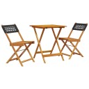  Bistrosett 3 deler svart polyrotting og heltre 3281754