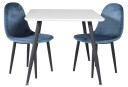 Venture Design Polar & Polar spisegruppe Hvit/blå 2 st stoler & bord 80 x 60 cm