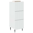 vidaXL Skuffeskap Hvit 33 x 34,5 x 92 cm Konstruert tre