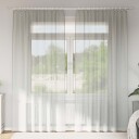  Voilegardiner med hemper 2 stk lysegrå 140x245 cm 8721158553157