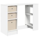 vidaXL Skrivebord med skuff Hvit 100 x 40 x 75 cm Konstruert tre