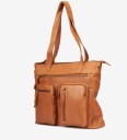 Treats Barbara shoppingveske i skinn Cognac