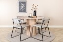 Venture Home Rundt Bianca Spisebord med 4 stk Kenth Spisestol  