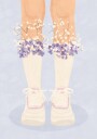 Floral Socks And Sneakers Plakat / 30x40