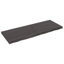 vidaXL Vegghylle m?rkegr? 160x60x6 cm behandlet heltre eik