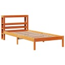  Sengeramme med hodegavl voksbrun 100x200 cm heltre furu 3305738