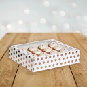 Muffinseske Med Plass Til 12 Cupcakes Rosegull Polka Dot Pk/1 