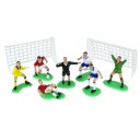 Kaketopper Fotball Spillere Og Mål Til Fotballkake 9 Deler 
