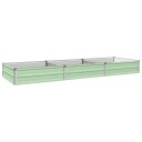 vidaXL Hevet Hagebed Pastellgrønn 240 x 80 x 24 cm kaldvalset stål