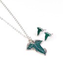 Ringenes Herre Leaf of Lorien Smykke og Øredobber Gavesett