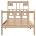  Seng med bokhylle uten madrass 90x190 cm heltre furu 8721158605160
