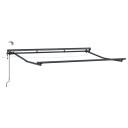  Elektrisk Utrekkbar Markise Hvit 3,5 x 2,5 m