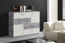 Waunifor Kommode 125 cm   Hvit/Grå