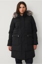 Zizzi Kåpe caJulia L/S Coat Svart