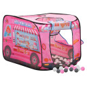 Vidaxl Leketelt med 250 baller rosa 70x112x70 cm