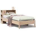  Seng med bokhylle uten madrass 75x190 cm heltre furu 3322855