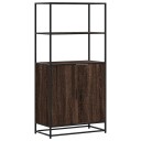  Highboard brun eik 68x35x139 cm konstruert tre og metall 8721102841125