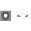 Firkantskive 15 x 15 x 3 mm kjøp firkantskiver hos oss