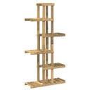 vidaXL Planteholder Hvit 68 x 23,5 x 140 cm Solid akasietre