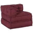 vidaXL Modulsofa-enhet 3 pcs Marron Stoff