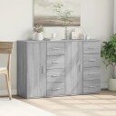  Skjenker 2 stk grå sonoma 59x39x80 cm konstruert tre