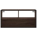  TV-benk brun eik 80x31x39,5 cm konstruert tre og metall 8721102839870