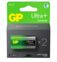 GP Ultra+ Alkalisk batteri D - 2pk - 13AUP/LR20 - 1,5V