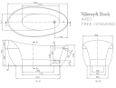 V&B Aveo Frittstående badekar 1900x950 mm, Produsert i Quaryl