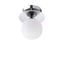 Globen Lighting Art Deco Vegglampe/Plafond IP44 Krom/Hvit 1676559-04-0 1676559-05-0
