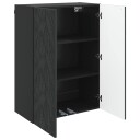 vidaXL Vegghengt skap Svart 66 x 34,5 x 90 cm Konstruert tre