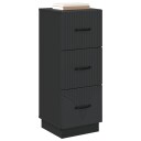 vidaXL Skuffeskap Svart 33 x 34,5 x 87 cm Konstruert tre