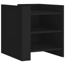  Nattbord svart 45x50x50 cm konstruert tre 848291
