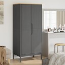  Garderobe FLORO grå 77x53x171 cm heltre furu