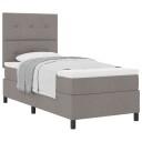 Box Spring Seng med Madrass Taupe 100x200 cm Stoff 3339368