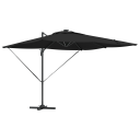  Cantilever Roma parasoll med LED lamper svart 286x285x270 cm Aluminium