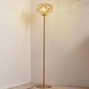Lindby gulvlampe Lelia ravfarget glass metall 150 cm