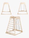 Roba Montessori Innendørs Leketårn med Huske, Natural/Grey