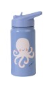 SARO Baby Thermos Bottle with Straw Blue 350 ml