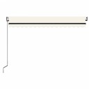 vidaXL Automatisk uttrekkbar markise 450x350 cm kremhvit