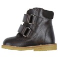 Angulus Dark Brown/Dark Brown Begynner Tex-Støvler Med Borrelåslukning 24
