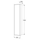 GUSTAVSBERG ARTIC SMALL HØYSKAP 33X20X135 HVIT