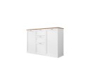 Kommode Hammerdal 137 cm   Hvit/Eik